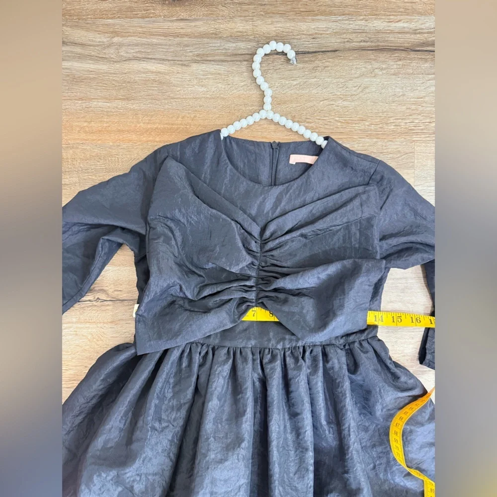 MummyMoon Kids Girls' Crew Neck Knee-Length with Bow Dress Size 10